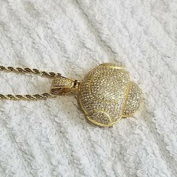 Sterling Silver 925 Flower Zirconia Gold Finishin - Picture 6 of 6